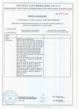 Сертификат на DIN 553 винт установочный 6
